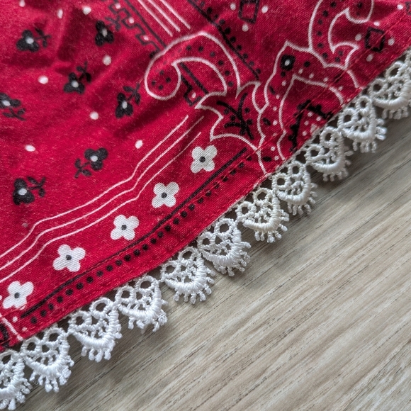 Little Lindsey Bandana Paisley Print Lace Spaghetti Strap Summer Sun Dress 2T - Picture 3 of 14